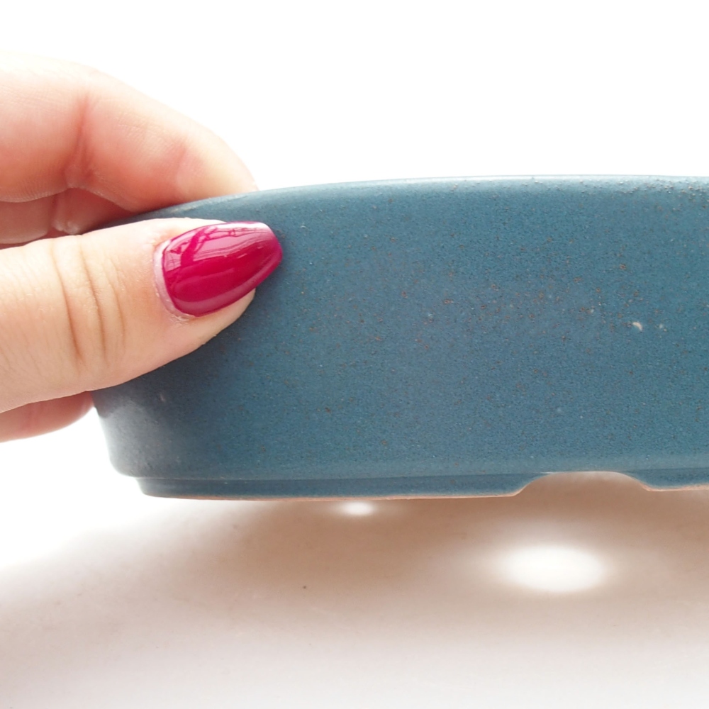 Keramik-Bonsaischale  16 x 11,5 x 4 cm, Farbe blau