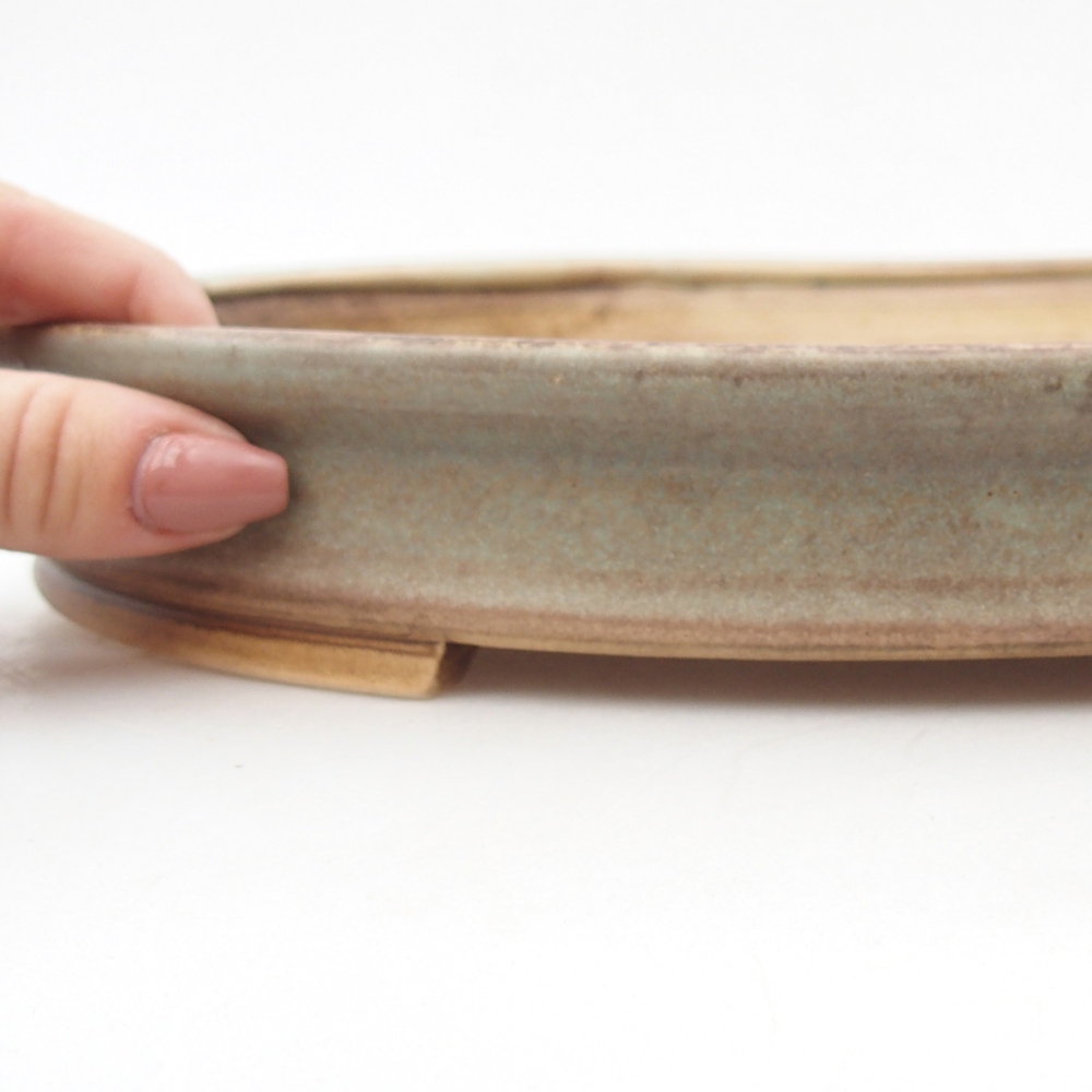 Bonsaischale aus Keramik 31 x 27 x 4 cm, grün