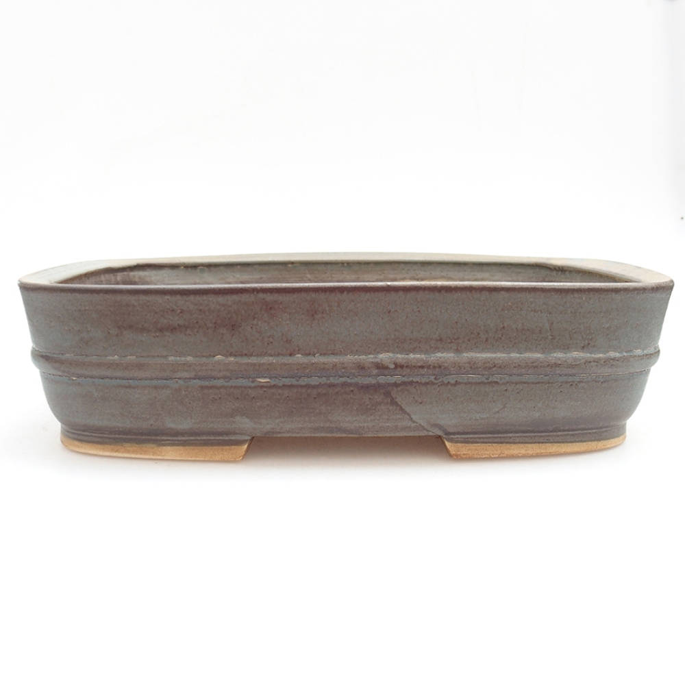 Keramik-Bonsaischale 29,5 x 25 x 7 cm, Farbe blau