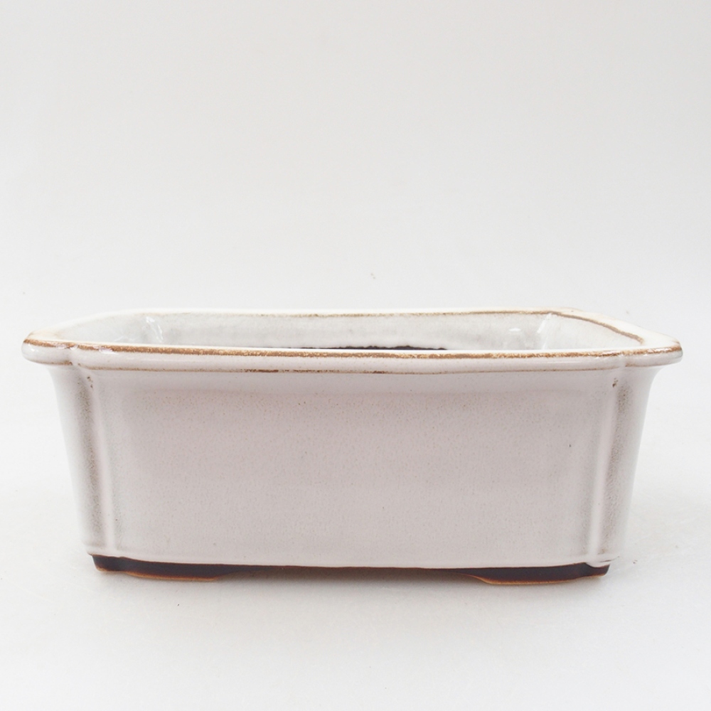Keramik-Bonsaischale 17 x 13 x 6 cm, Farbe Weiß