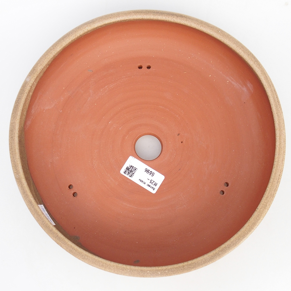 Bonsaischale aus Keramik 24,5 x 24,5 x 6 cm, braun