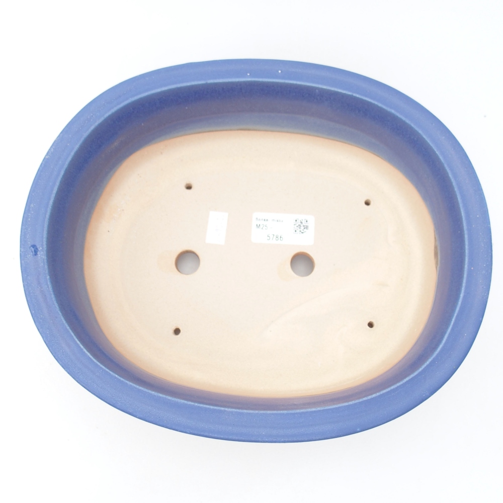 Keramik-Bonsaischale 26 x 22 x 8 cm, Farbe blau