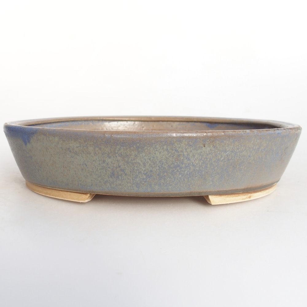 Bonsaischale aus Keramik 21 x 19 x 4 cm, Farbe blau