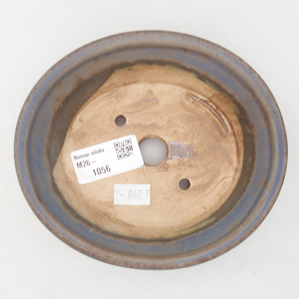 Bonsaischale aus Keramik 14,5 x 12,5 x 4 cm, Farbe blau