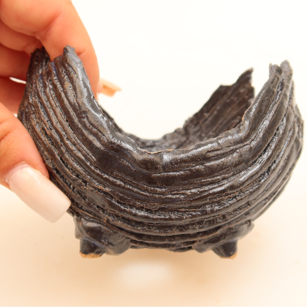 Keramikschale  10 x 9 x 7,5 cm, Farbe: Schwarzblau