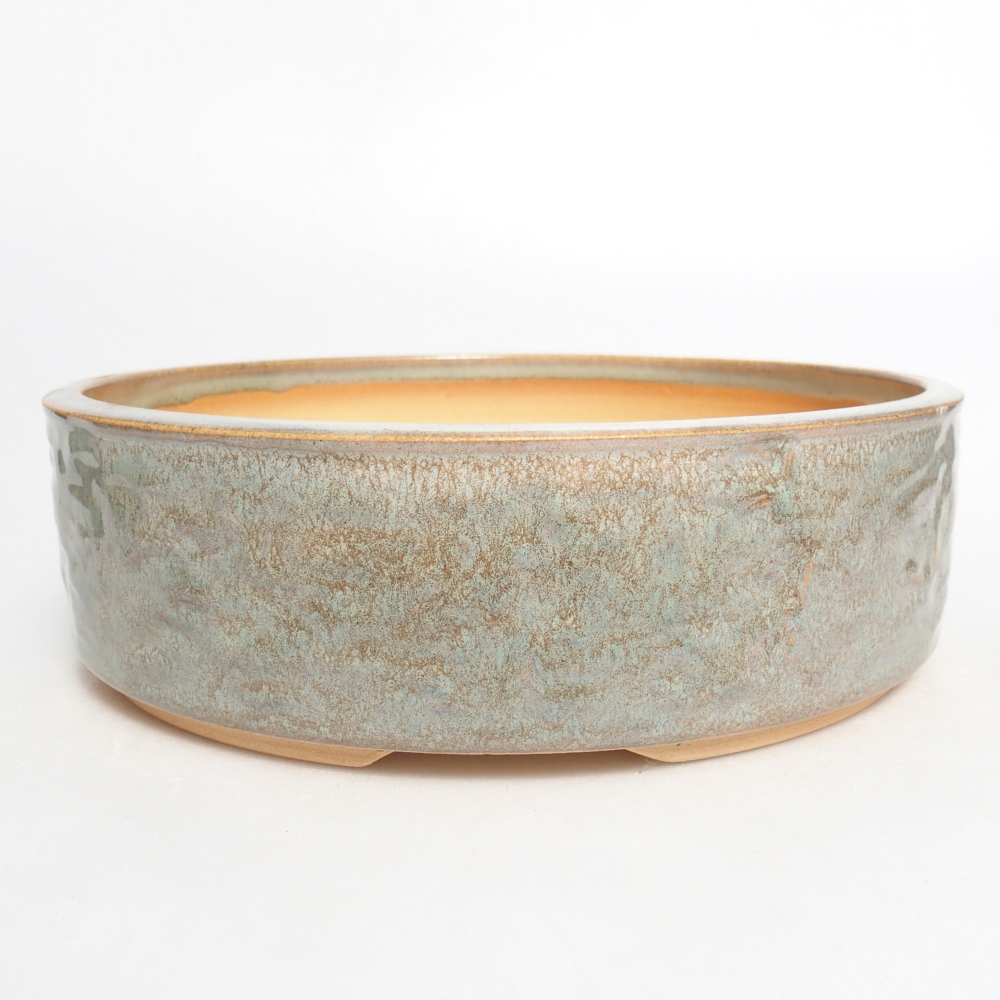 Bonsaischale aus Keramik 20,5 x 20,5 x 6 cm, grün