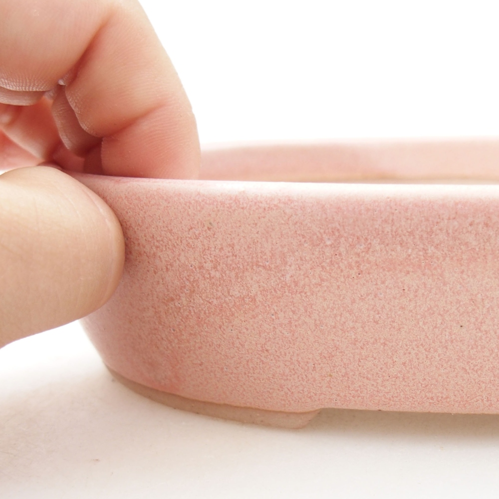 Keramik-Bonsaischale 17 x 14 x 4 cm, Farbe rosa