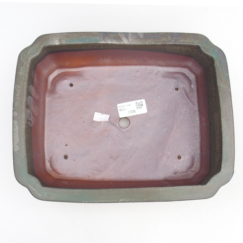 Bonsaischale aus Keramik 27,5 x 22 x 7 cm, grau