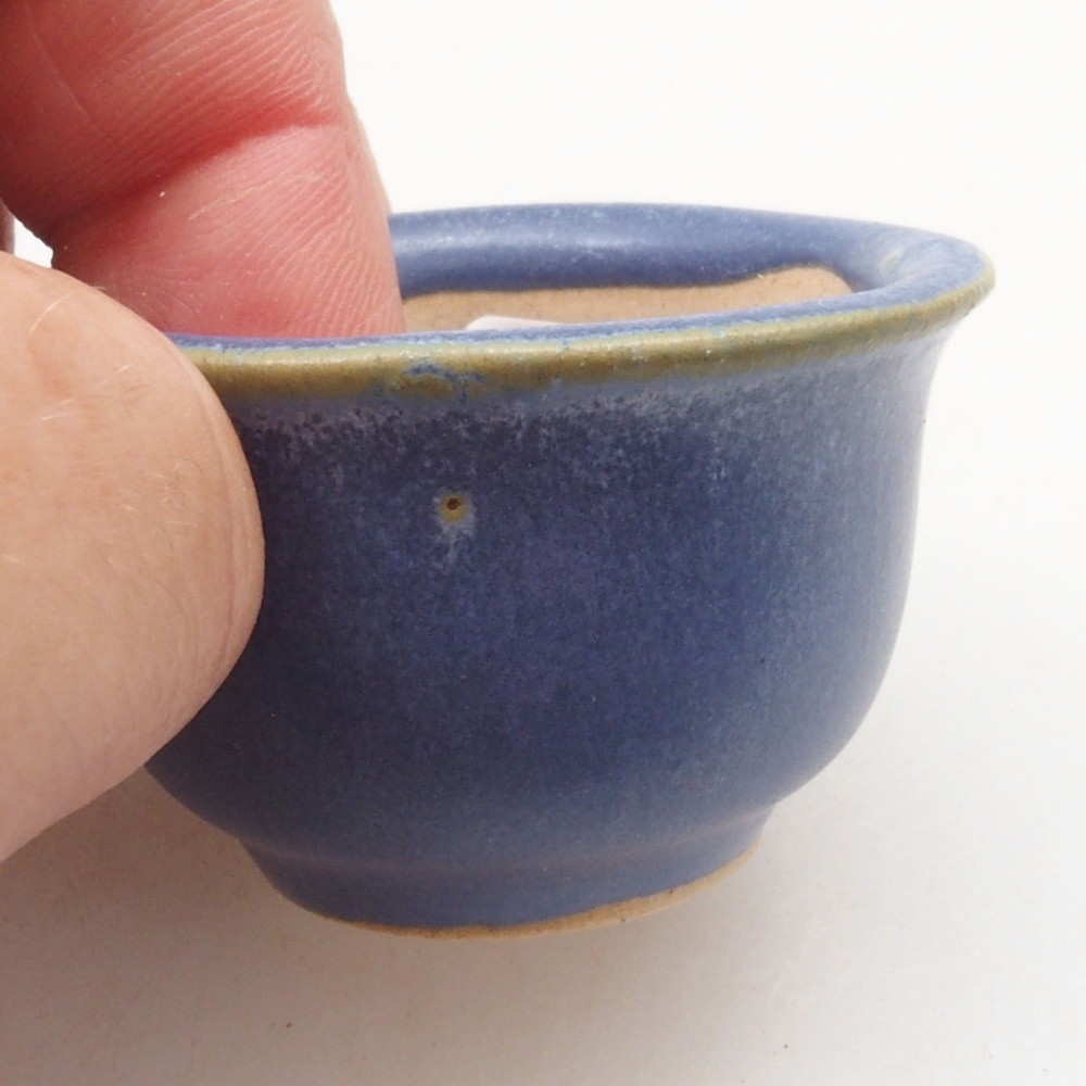 Mini-Bonsaischale 4,5 x 4,5 x 3 cm, Farbe blau