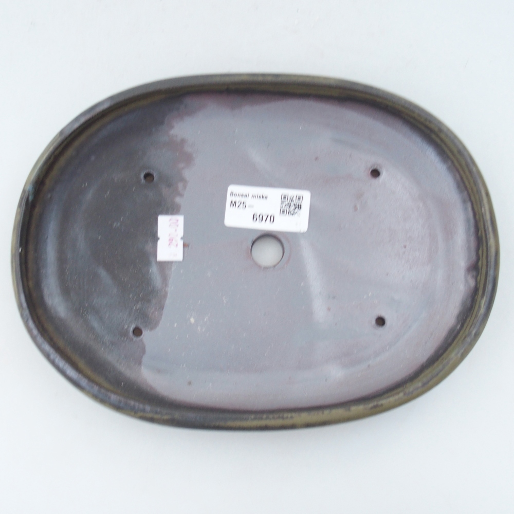 Bonsaischale aus Keramik 22,5 x 16,5 x 3 cm, grün