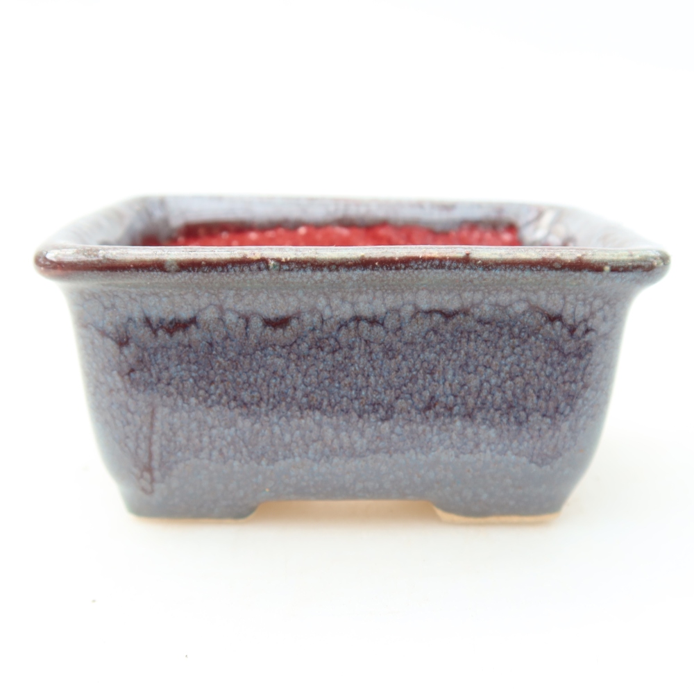 Keramik-Bonsai-Schale 7,5 x 5,5 x 4 cm, Farbe: Grau