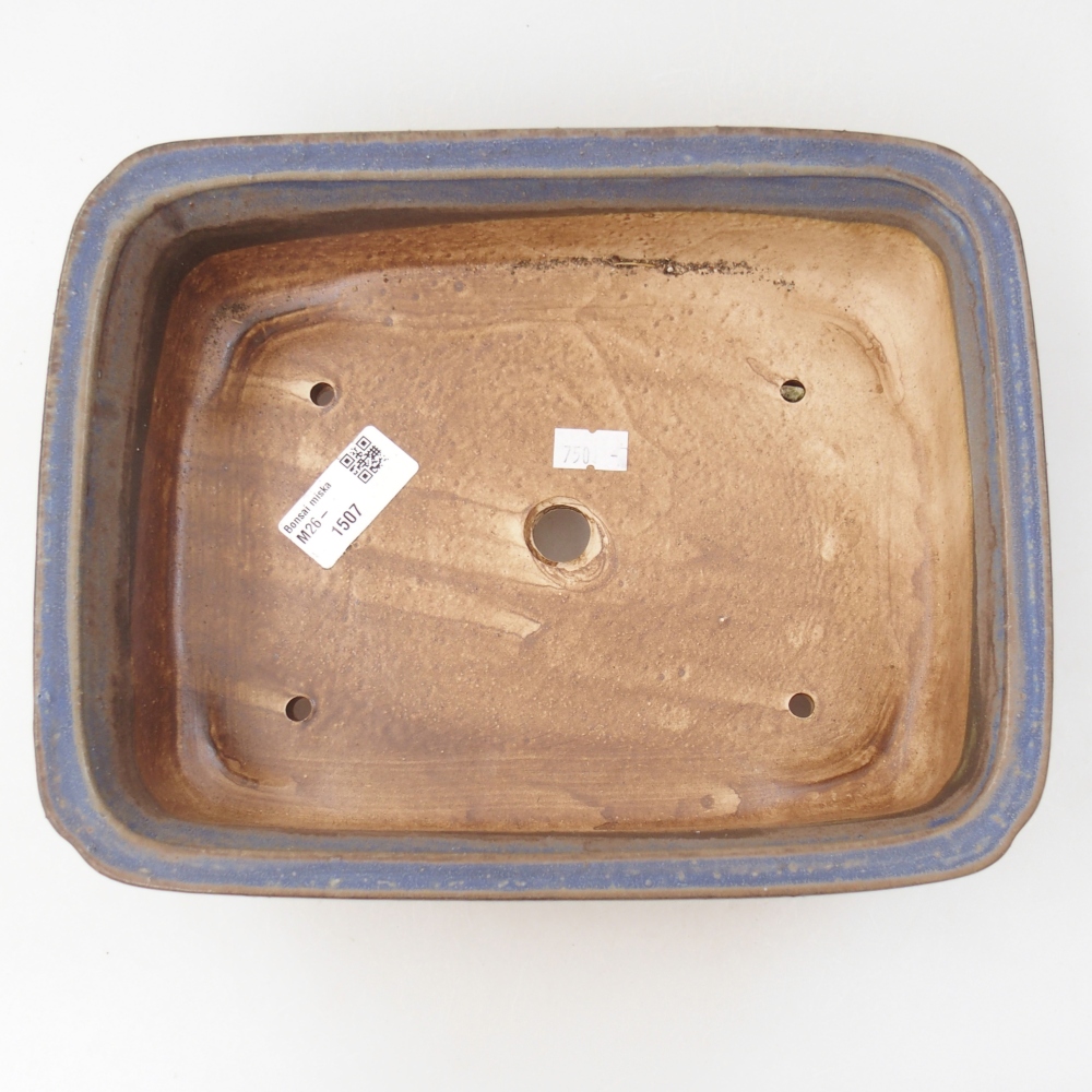 Bonsaischale aus Keramik 25 x 20 x 7 cm, Farbe blau