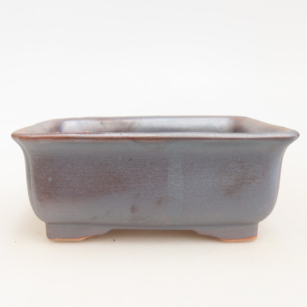 Keramik-Bonsai-Schale 12 x 10 x 5 cm, metallfarben