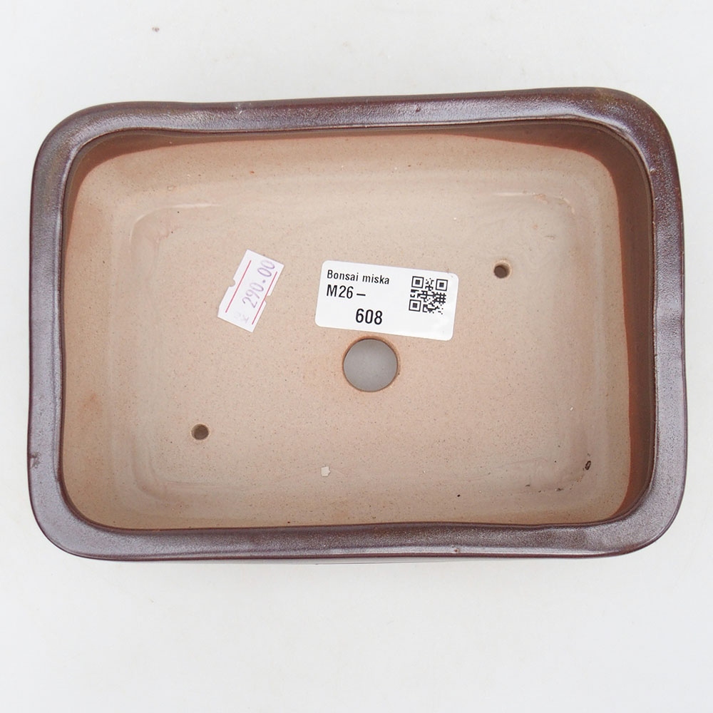 Bonsaischale aus Keramik 17 x 12 x 5,5 cm, braun