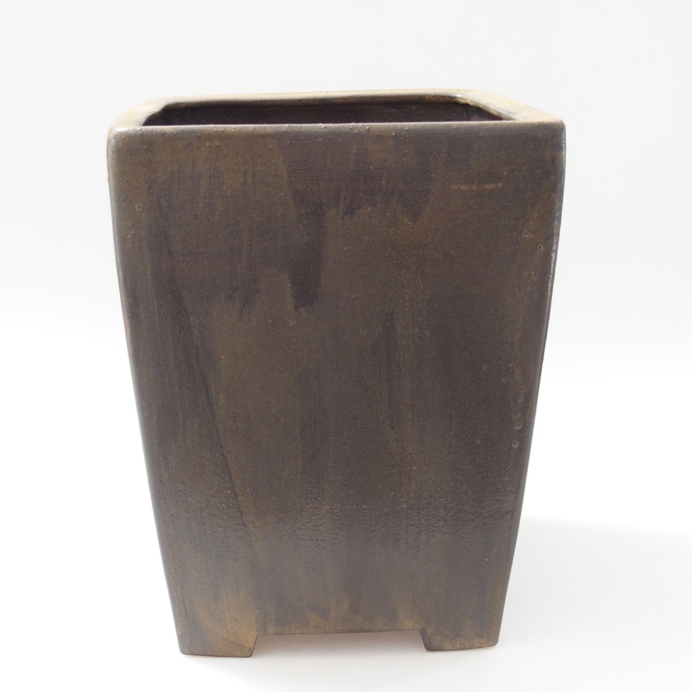 Bonsaischale aus Keramik 17 x 17 x 23 cm, braun