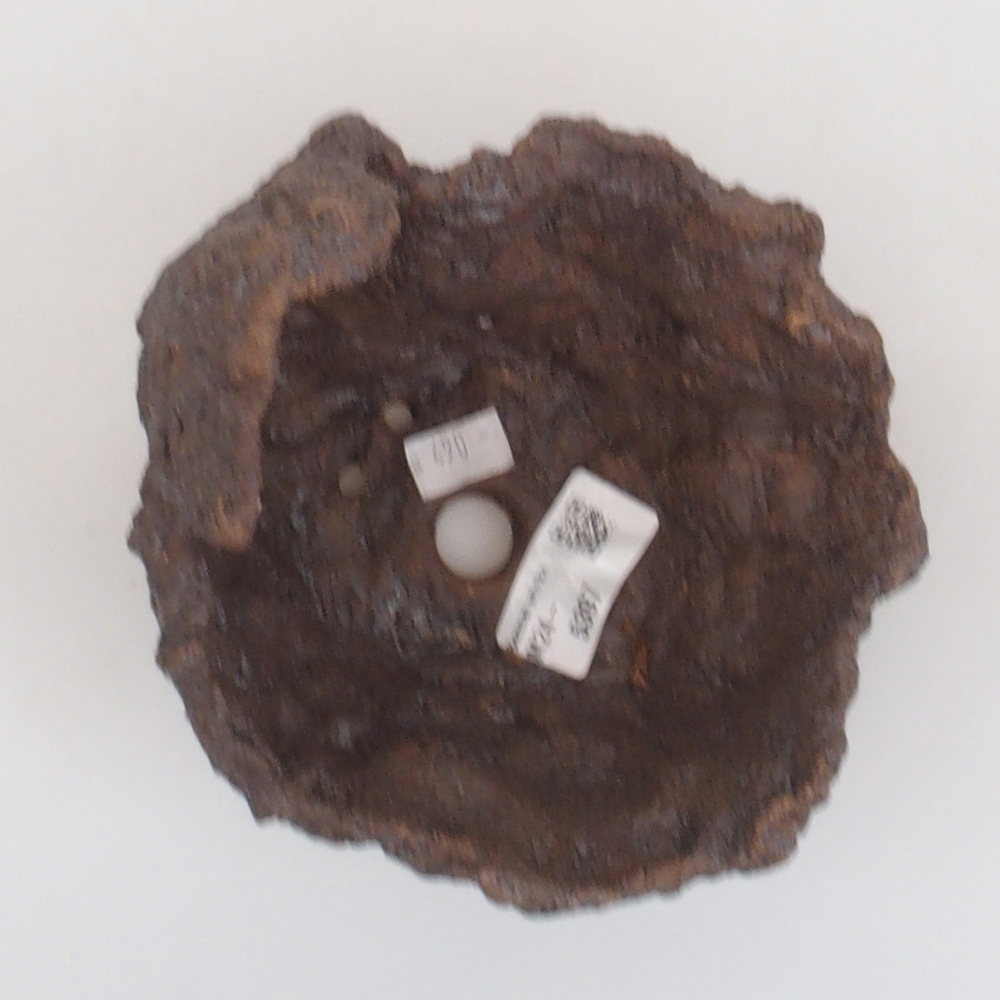 Keramikschale 14 x 13 x 15 cm, braun Farbe
