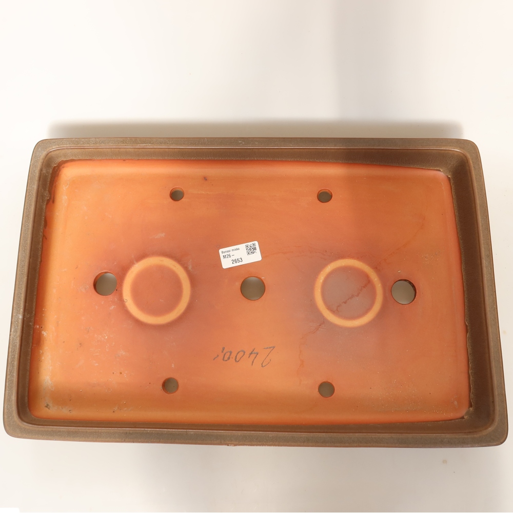 Keramikschale  45 x 29 x 6,5 cm, Farbe: braun