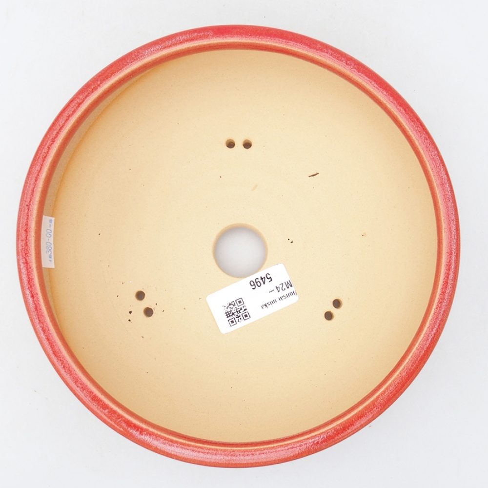 Keramik-Bonsaischale 19 x 19 x 6 cm, Farbe Rot