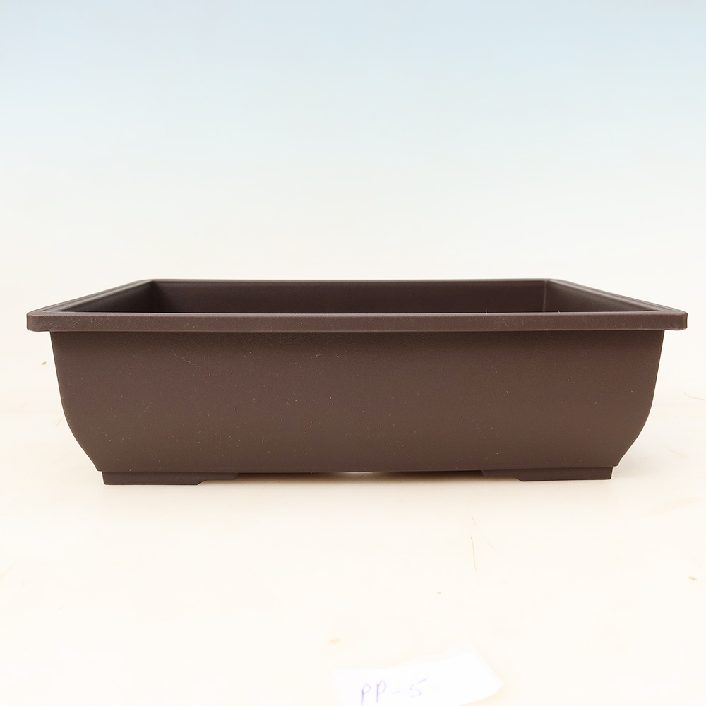Bonsai-Schale aus Kunststoff MP-5 – 28 x 21 x 8 cm, Farbe: braun