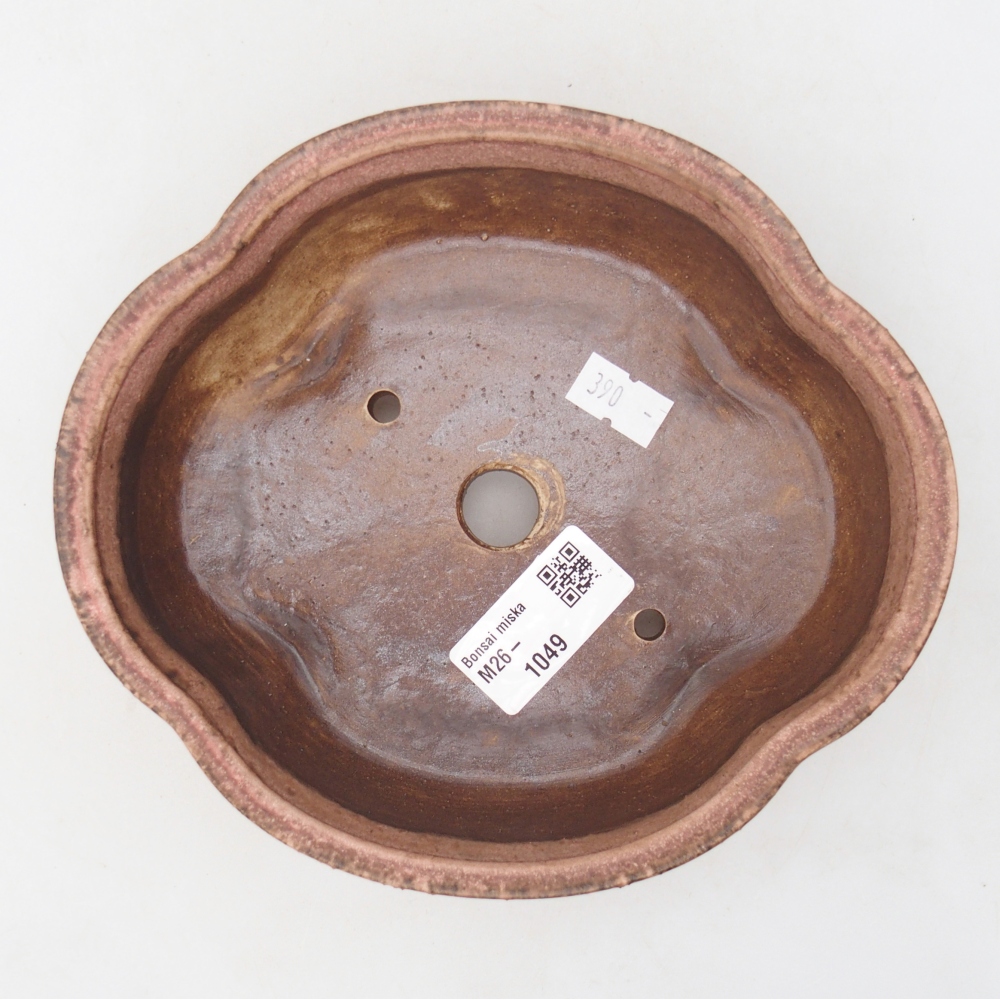 Bonsaischale aus Keramik 17 x 15,5 x 5,5 cm, rosa