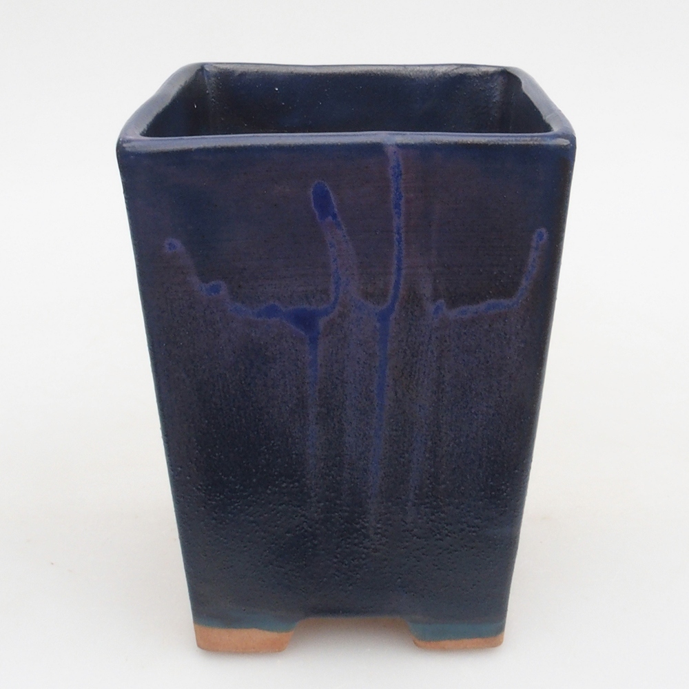 Keramik-Bonsaischale 9 x 9 x 12,5 cm, Farbe blau