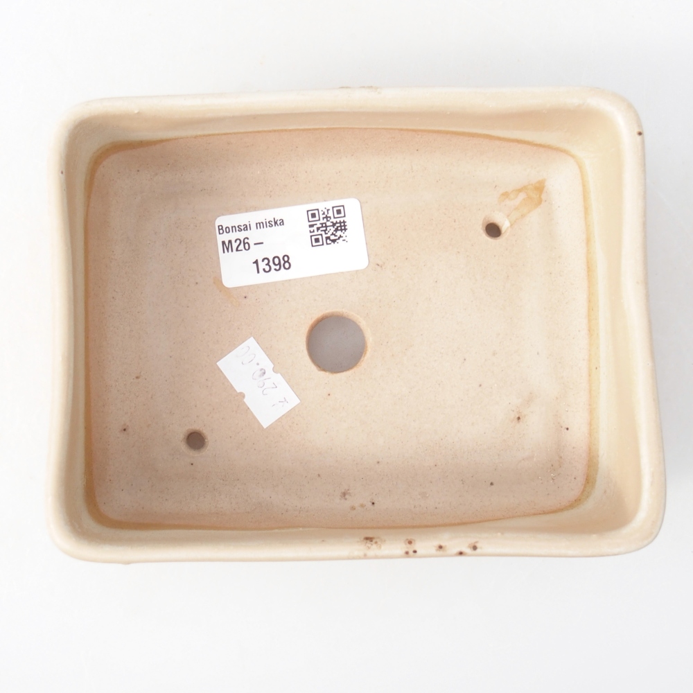 Bonsaischale aus Keramik 14,5 x 11 x 5,5 cm, Farbe beige
