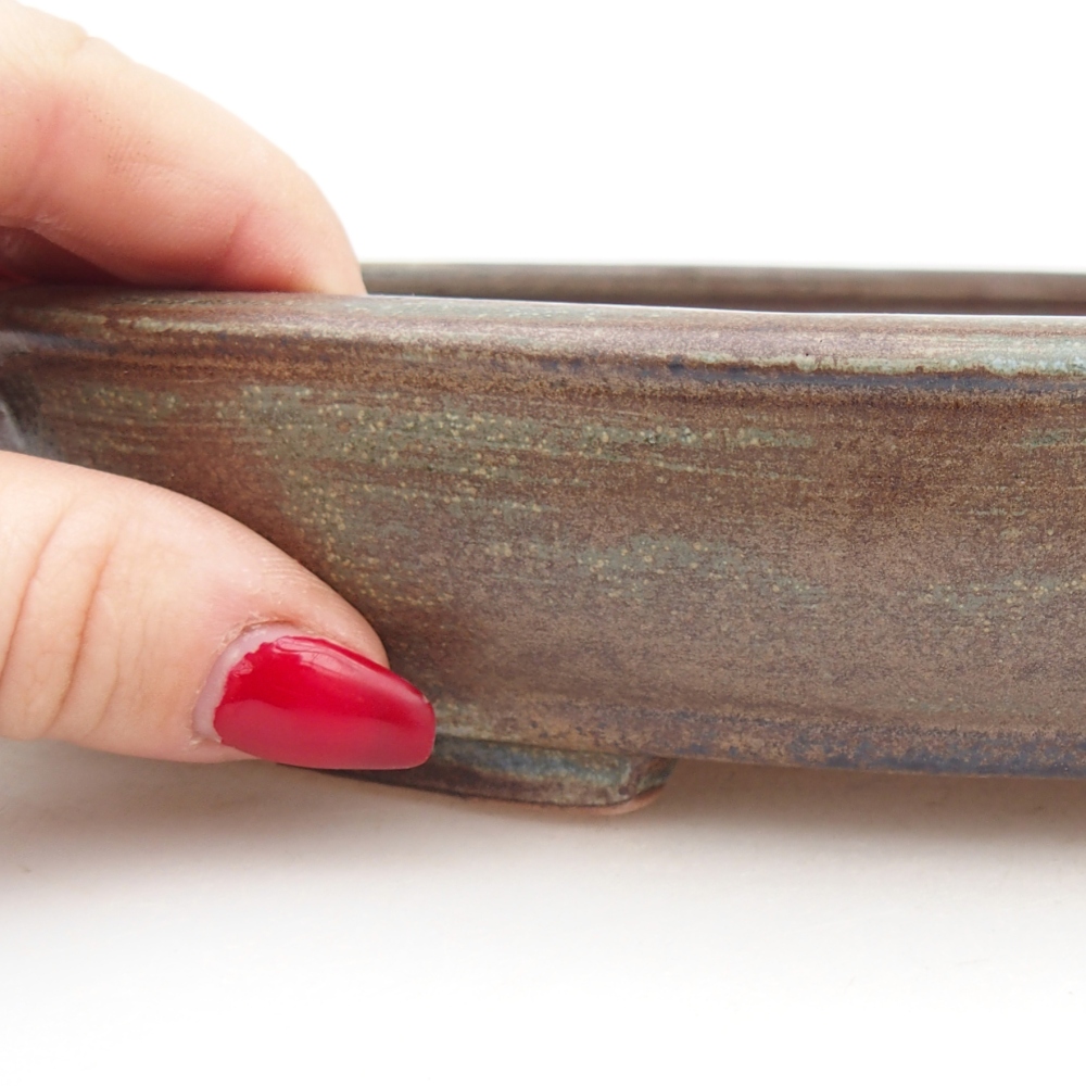 Bonsaischale aus Keramik 24,5 x 20 x 4 cm, grün