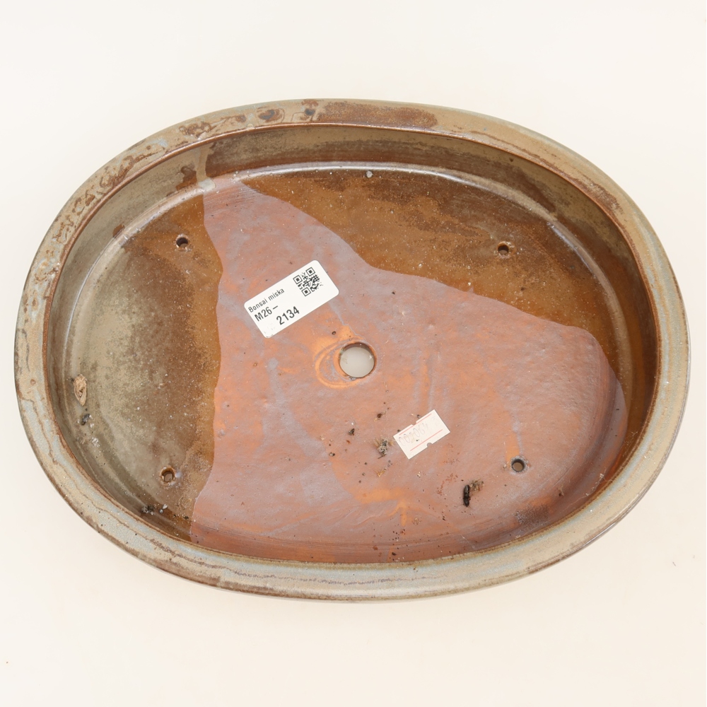 Bonsaischale aus Keramik 27 x 21 x 5,5 cm, braun