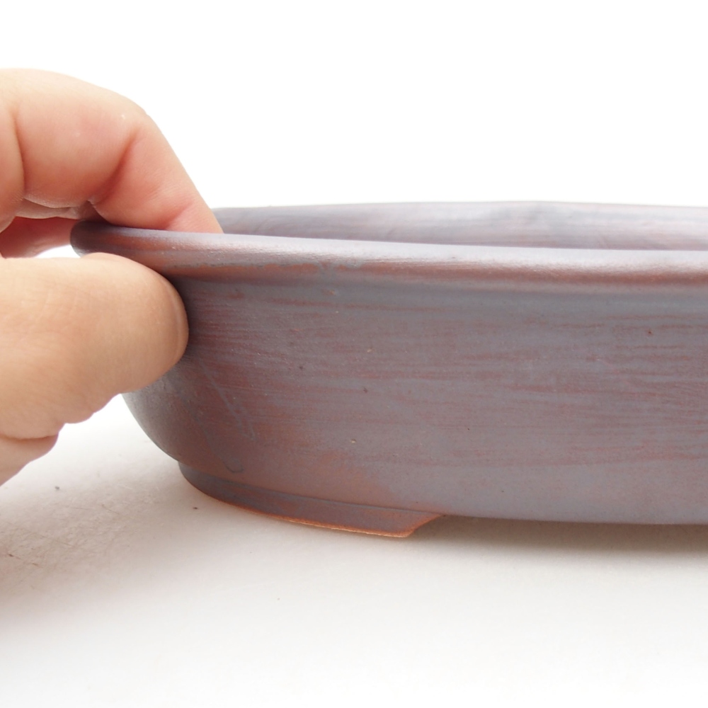 Keramik-Bonsaischale 22 x 17 x 5 cm, Farbe metallische