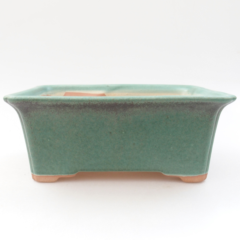 Keramik-Bonsaischale 18 x 14 x 7,5 cm, Farbe Grün