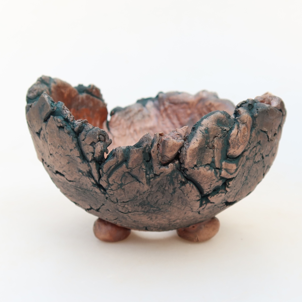 Keramikschale  10,5 x 11 x 7 cm , Farbe: grün