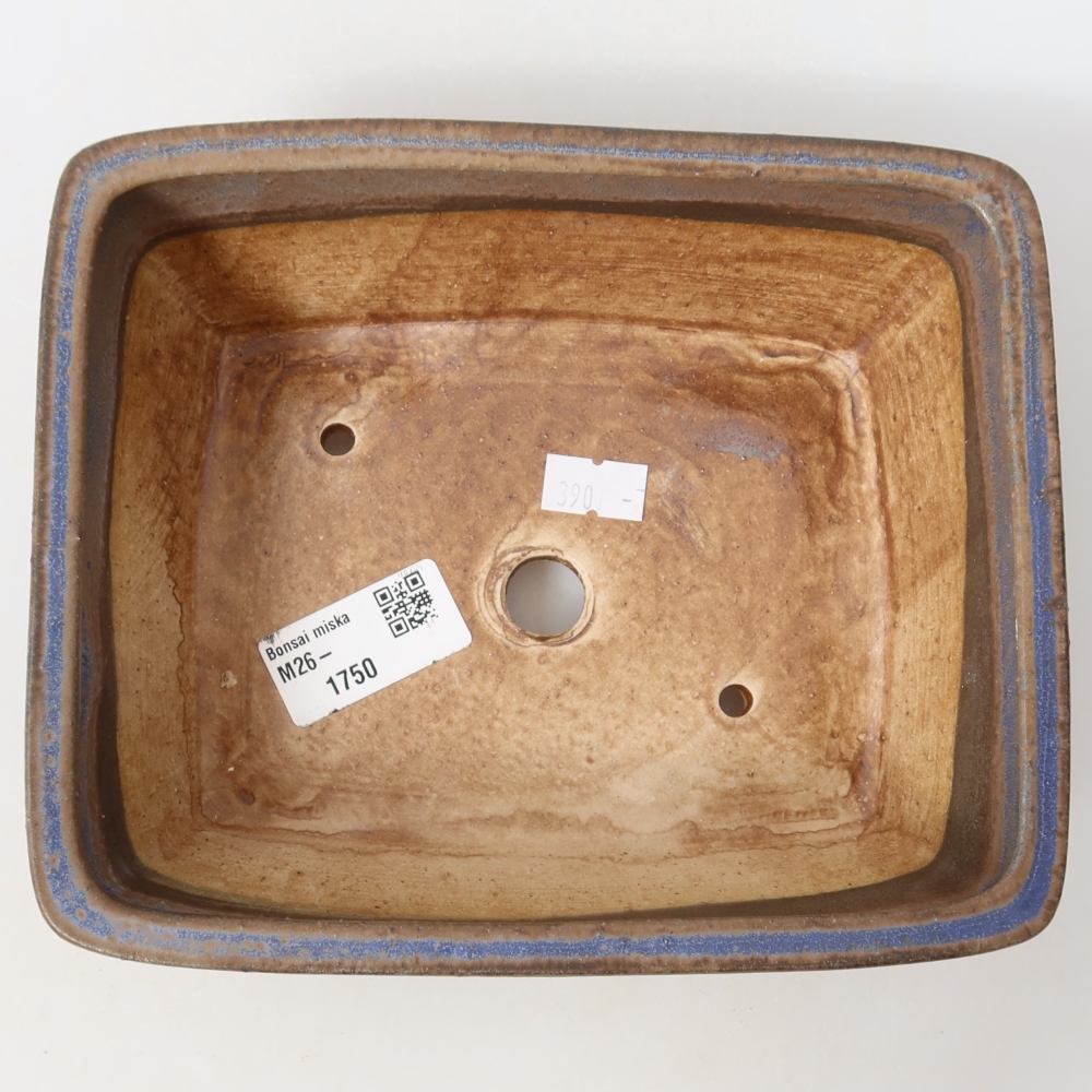 Keramik-Bonsai-Schale 18,5 x 15 x 6 cm, Farbe: Blau