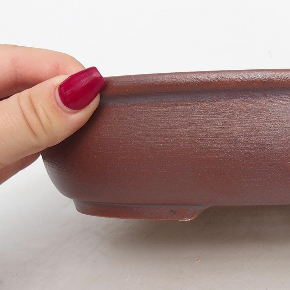 Keramik-Bonsaischale 21,5 x 17 x 5 cm, metallische Farbe