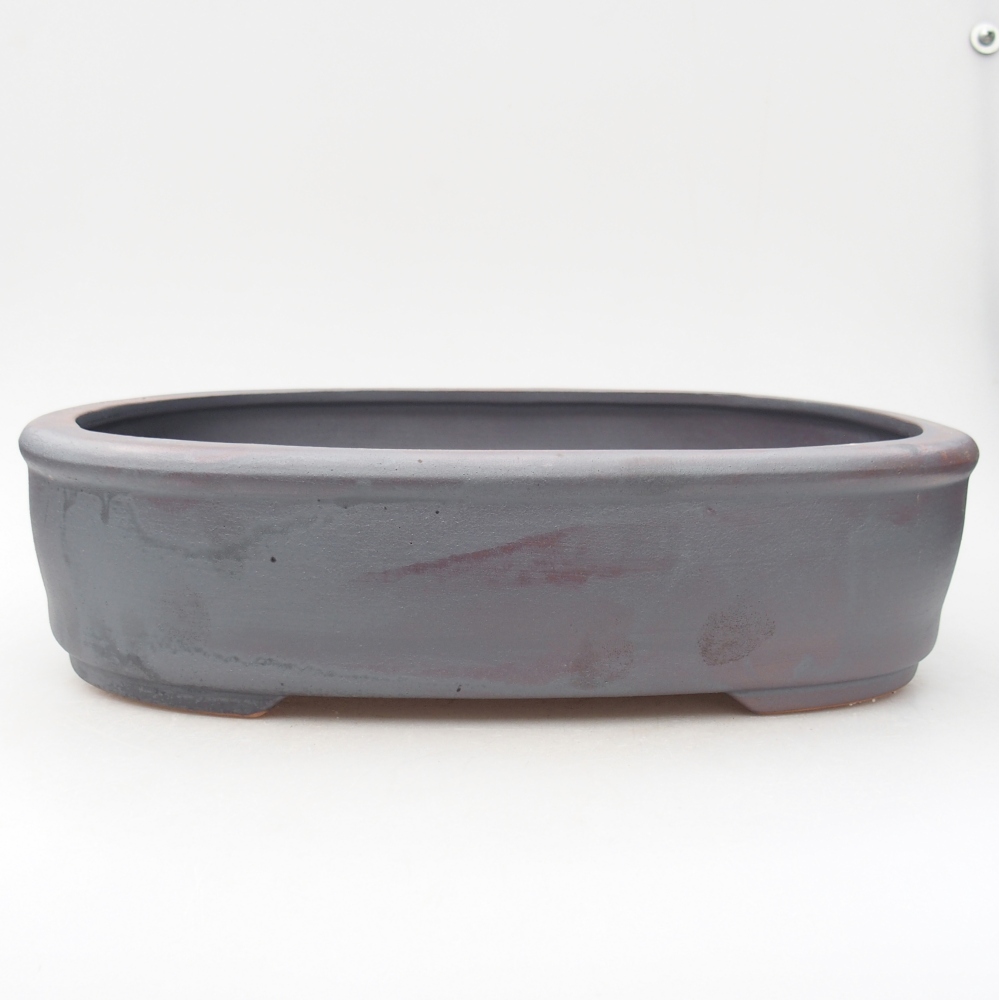 Bonsaischale aus Keramik 32 x 25 x 8 cm, metallfarben