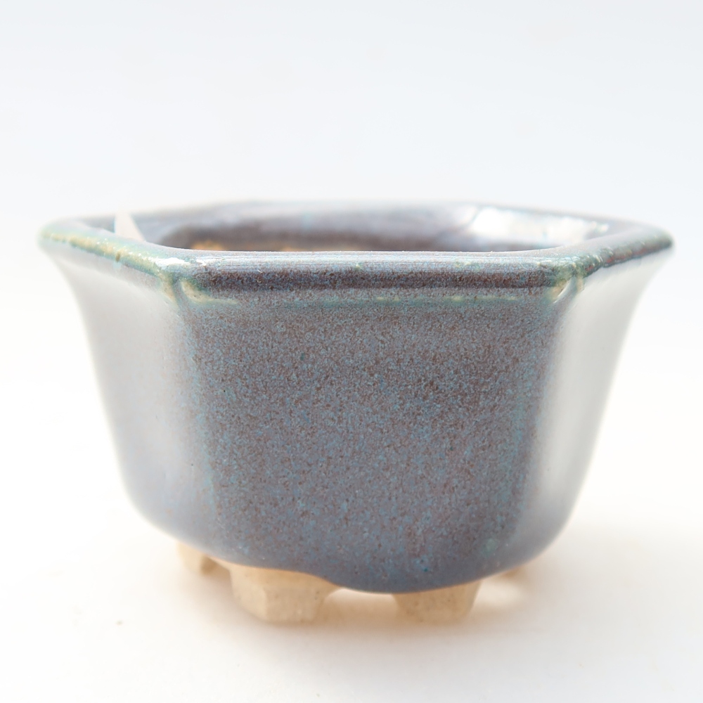 Keramik-Bonsai-Schale, 5,5 x 5 x 3 cm, Farbe: Grau