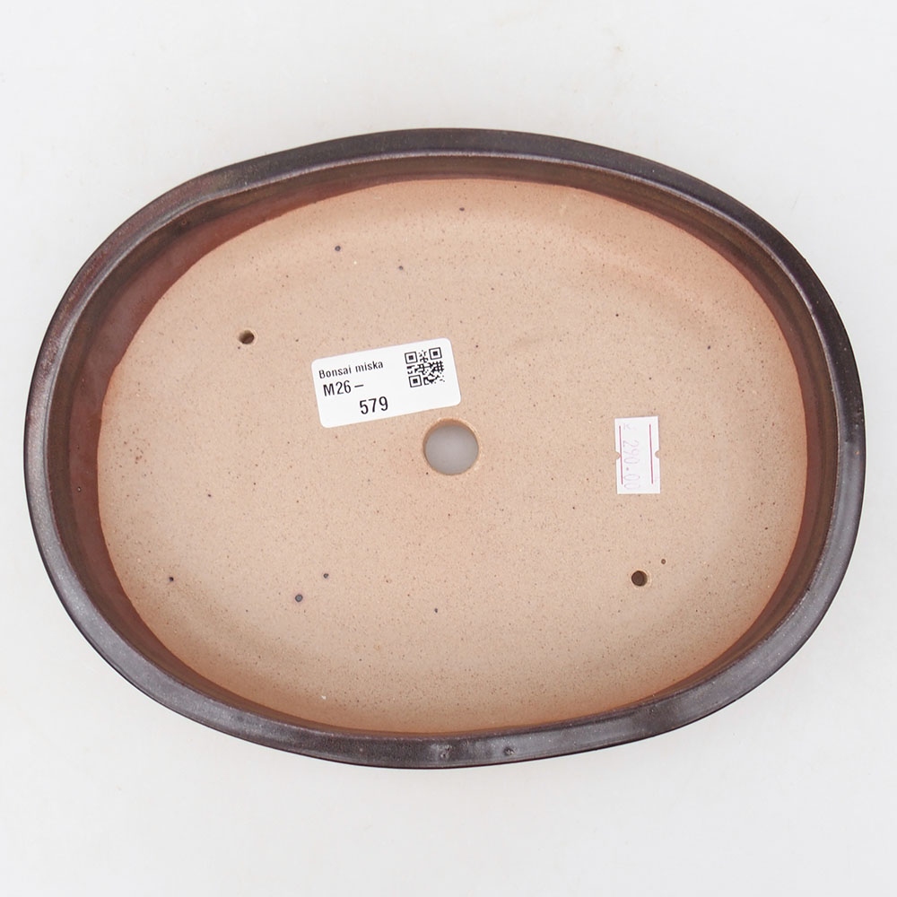 Bonsaischale aus Keramik 22 x 17 x 4 cm, braun