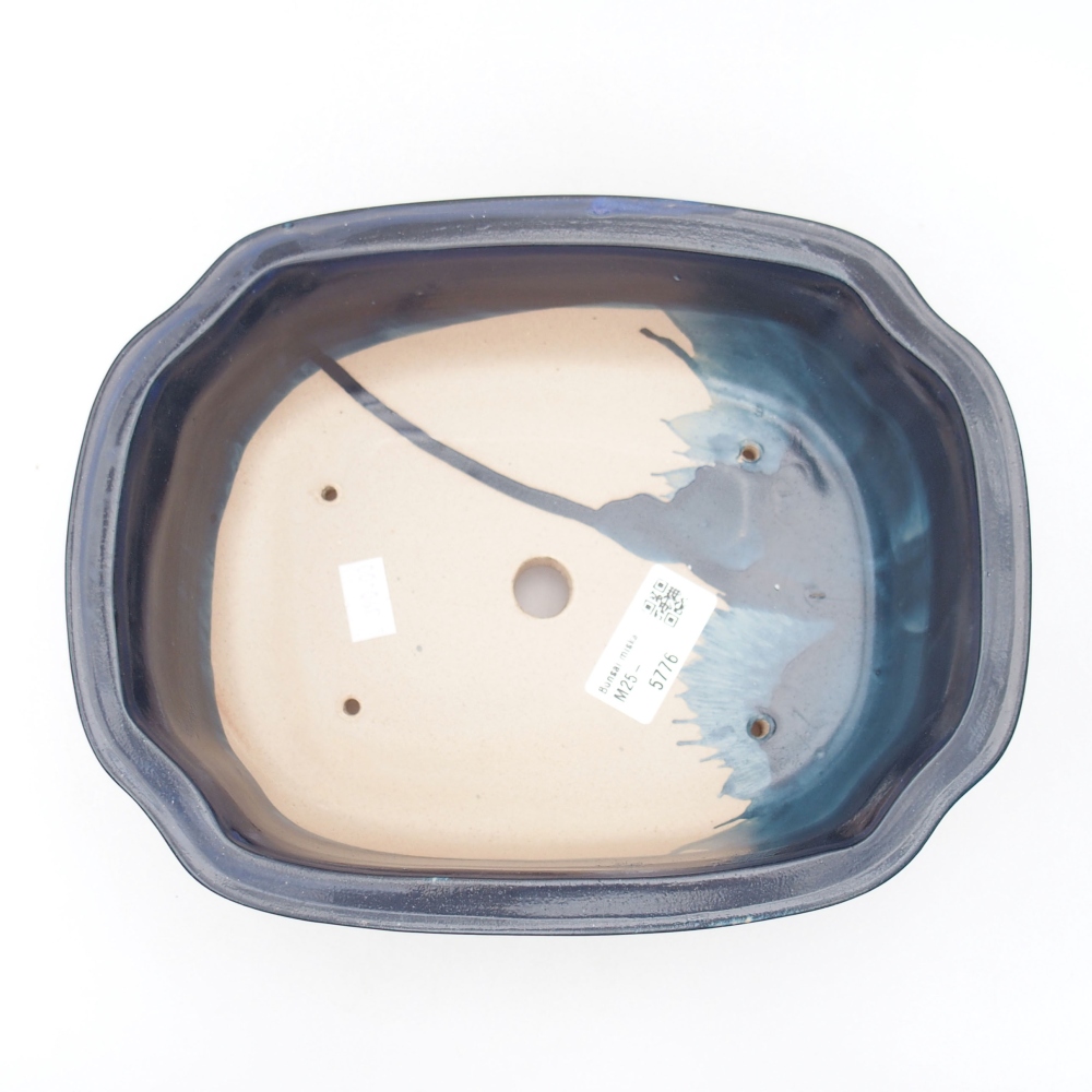Keramik-Bonsaischale 22,5 x 17,5 x 7,5 cm, Farbe blau