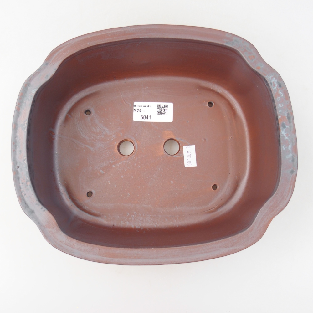 Keramik-Bonsaischale 24,5 x 21 x 7 cm, Farbe Metallische