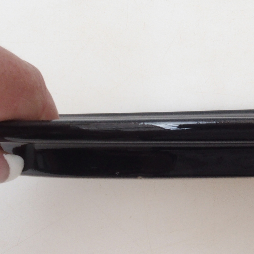 Bonsaischale oval S – 20 x 16,5 x 1,5 cm – schwarz