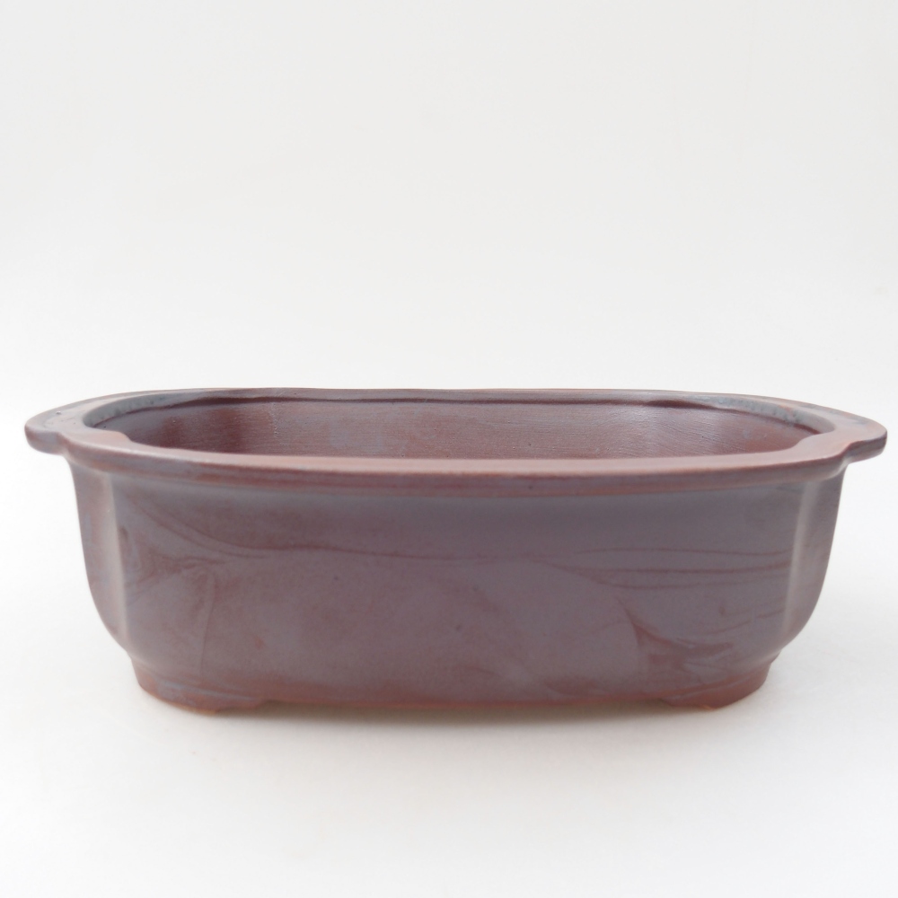 Keramik-Bonsaischale 24,5 x 21 x 7 cm, Farbe Metallische