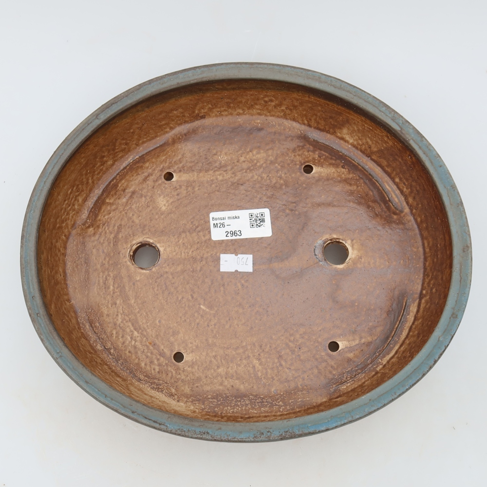 Keramik-Bonsai-Schale 27 x 24 x 5,5 cm, Farbe: Blau