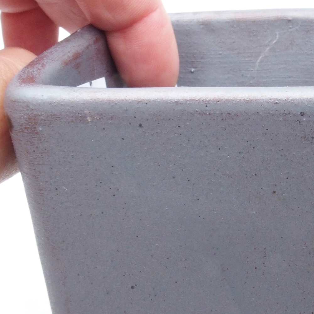 Keramik-Bonsaischale 8,5 x 8,5 x 10,5 cm, Farbe metallische