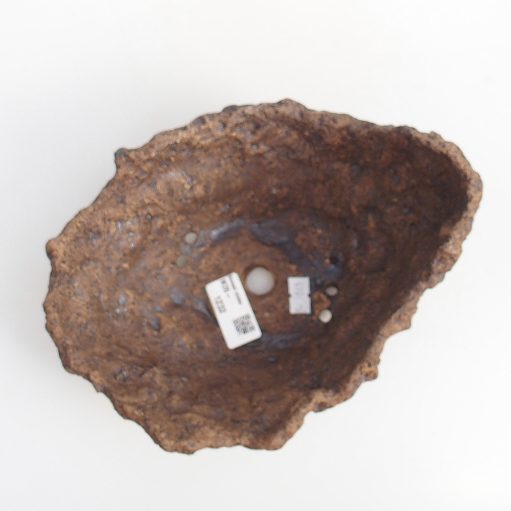 Keramikschale 19 x 15 x 14 cm , Farbe braun