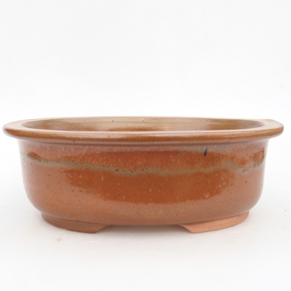 Bonsaischale aus Keramik 23 x 19 x 7 cm, braun