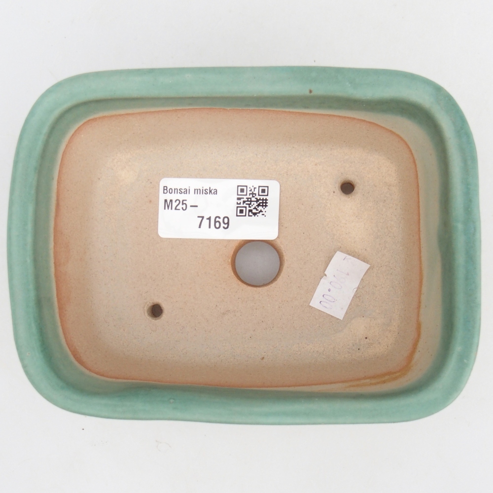 Bonsaischale aus Keramik 13,5 x 10,5 x 6 cm, grün