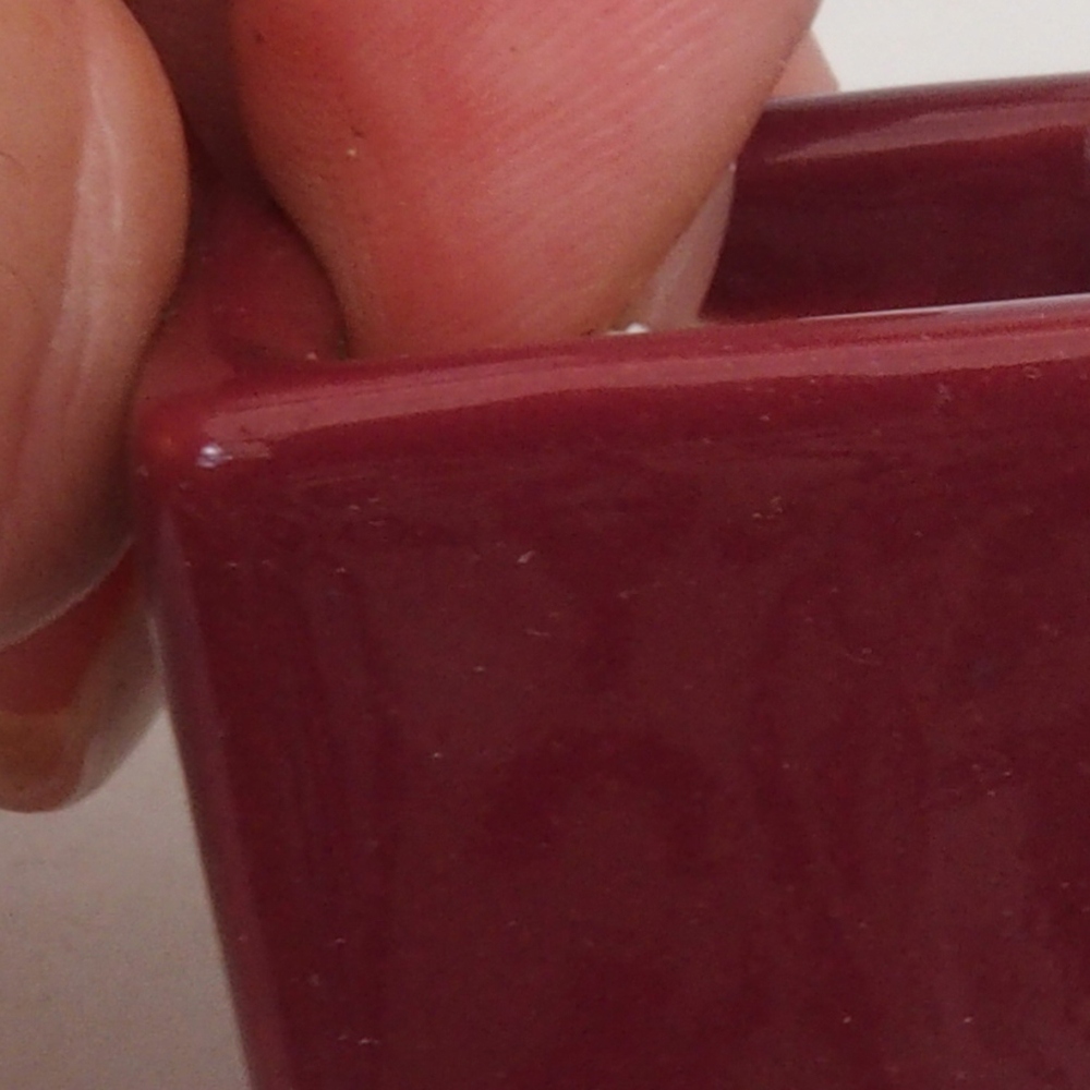 Mini-Bonsaischale 3 x 3 x 3,5  cm, Farbe Burgunder