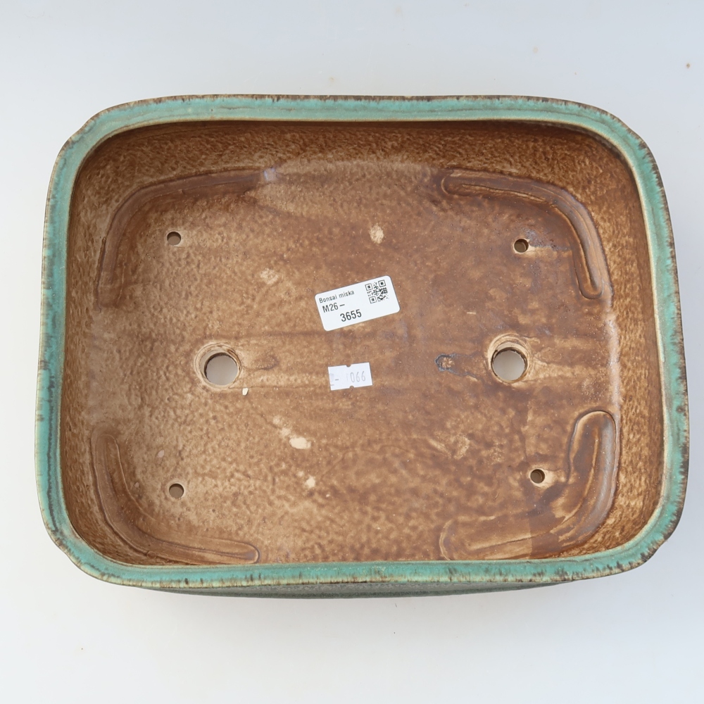 Keramik-Bonsai-Schale 29 x 23 x 7 cm, Farbe: grün