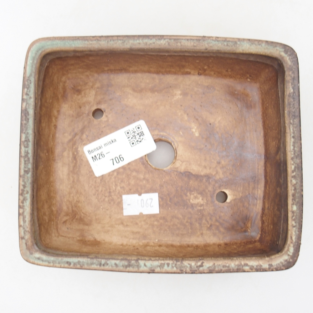 Bonsaischale aus Keramik 15 x 12 x 5 cm, grün