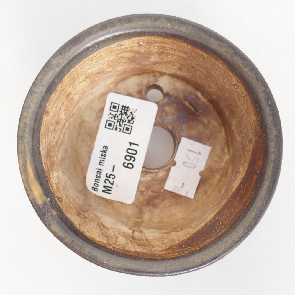 Bonsaischale aus Keramik 8 x 8 x 4,5 cm, braun