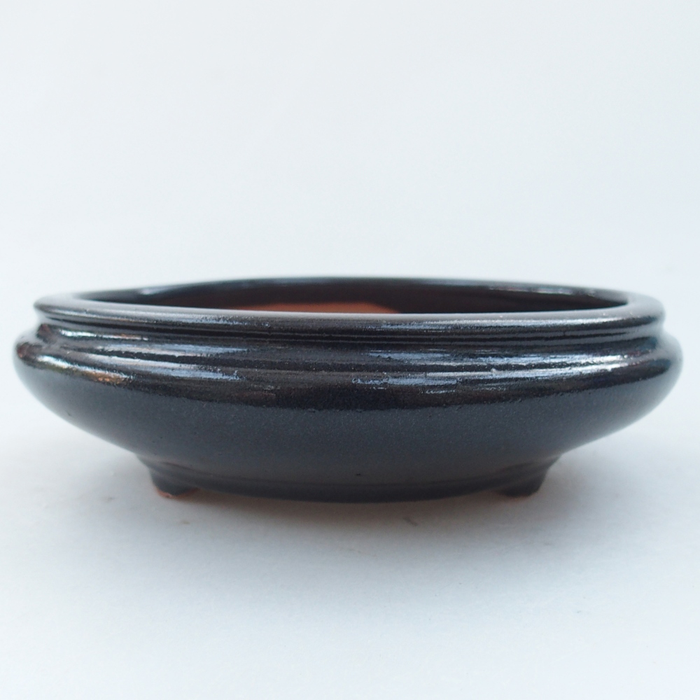 Bonsaischale aus Keramik 15 x 15 x 5 cm, schwarz